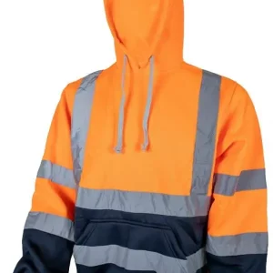 133-U300 Unbreakable Sherman Orange/Navy Hi-Visibility Hoodie GORT