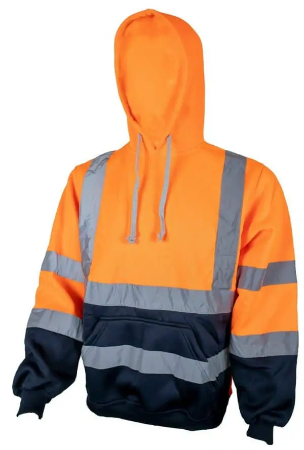 133-U300 Unbreakable Sherman Orange/Navy Hi-Visibility Hoodie GORT