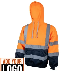 133-U300 Unbreakable Sherman Orange/Navy Hi-Visibility Hoodie GORT