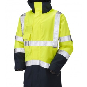 Leo Workwear Clovelly ISO 20471 Cl 3 Breathable Executive Anorak