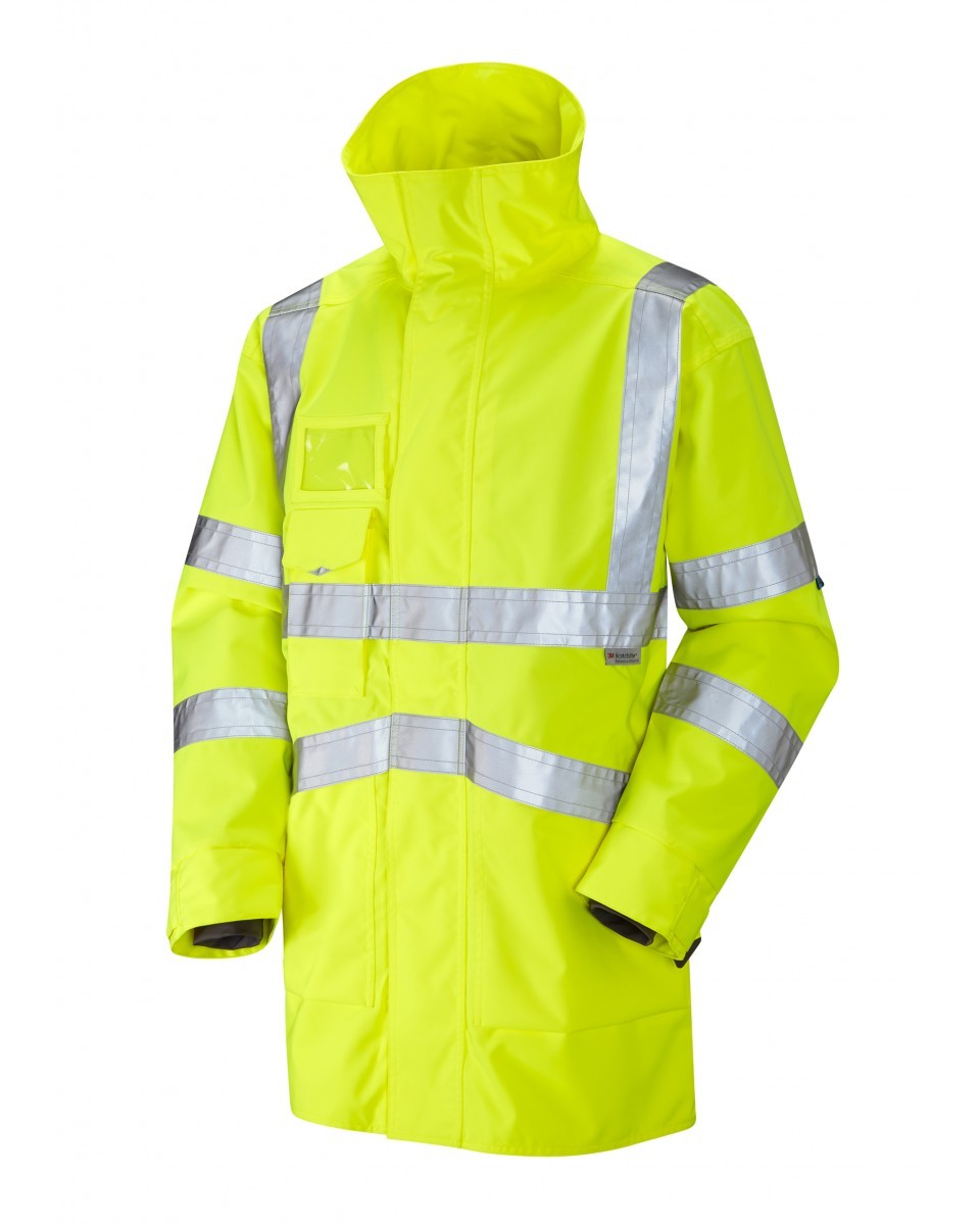 Leo Workwear Clovelly ISO 20471 Cl 3 Breathable Executive Anorak