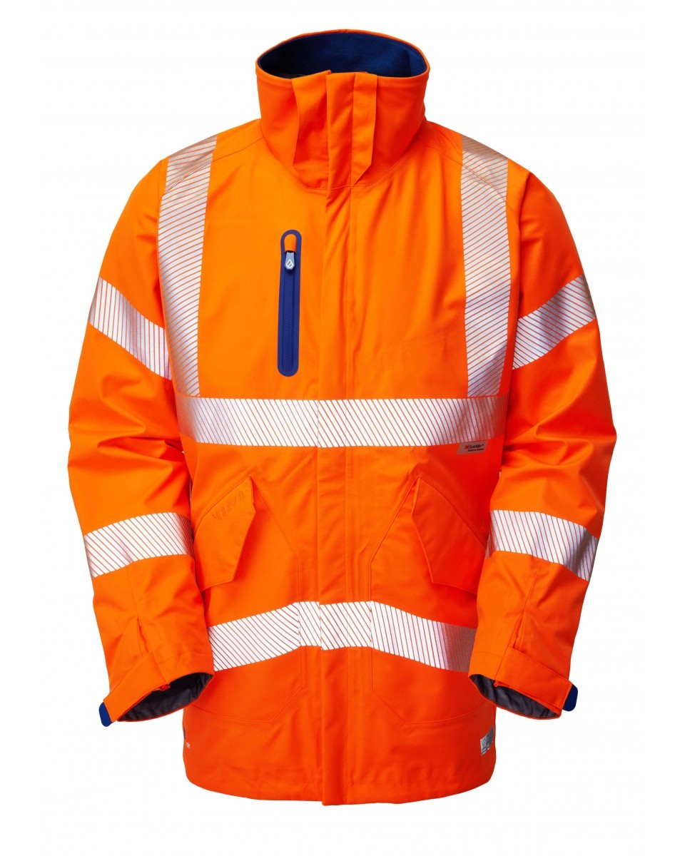 Leo Workwear Marisco ISO 20471 Cl 3 High Performance Waterproof Anorak