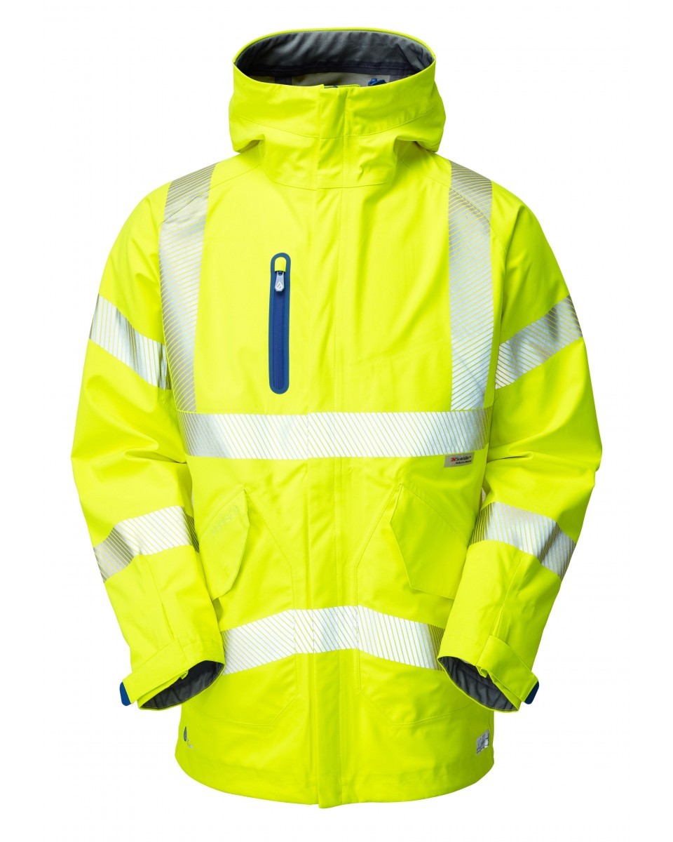 Leo Workwear Marisco ISO 20471 Cl 3 High Performance Waterproof Anorak