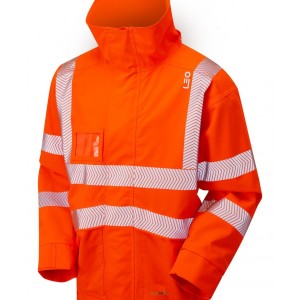 Leo Workwear Dartmoor ISO 20471 Cl 3 Ecoviz 10K Breathable Bomber Jacket