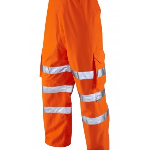 Leo Workwear Instow ISO 20471 Cl 1 Breathable Cargo Overtrouser