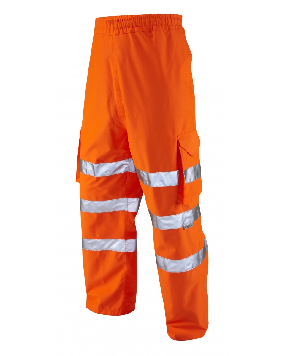 Leo Workwear Instow ISO 20471 Cl 1 Breathable Cargo Overtrouser