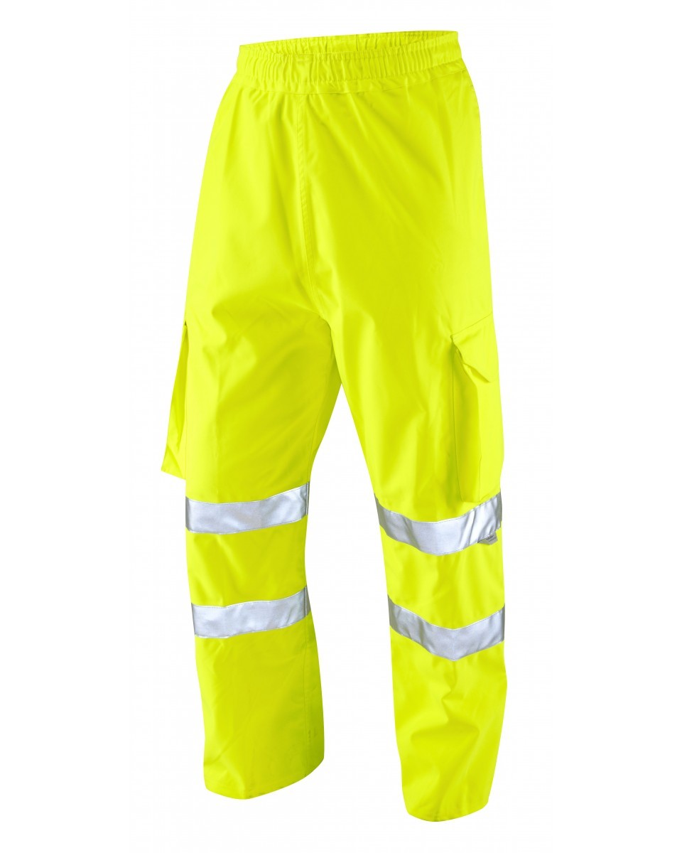 Leo Workwear Instow ISO 20471 Cl 1 Breathable Cargo Overtrouser