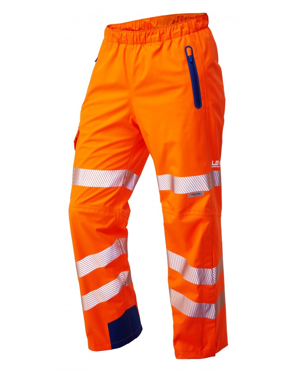 Leo Workwear Lundy ISO 20471 Cl 2 High Performance Waterproof Overtrouser