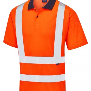 Leo Workwear Croyde ISO 20471 Cl 2 Comfort Polo Shirt