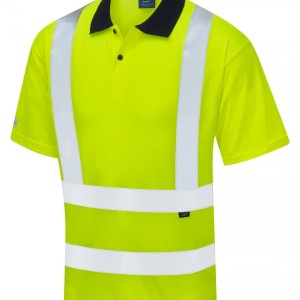 Leo Workwear Croyde ISO 20471 Cl 2 Comfort Polo Shirt