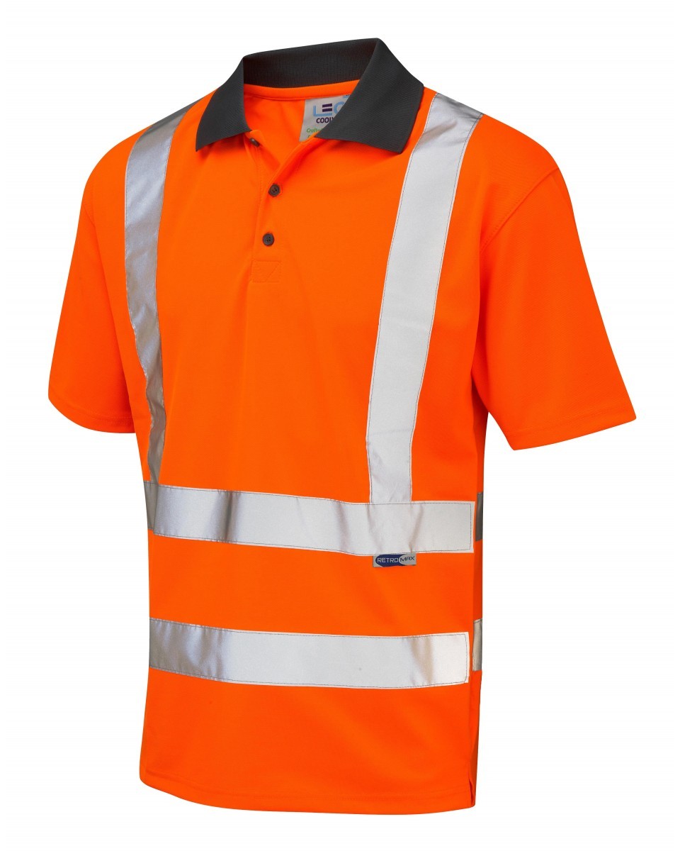 Leo Workwear Rockham ISO 20471 Cl 2 Coolviz Polo Shirt (Ecoviz)