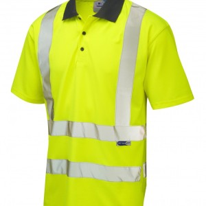 Leo Workwear Rockham ISO 20471 Cl 2 Coolviz Polo Shirt (Ecoviz)