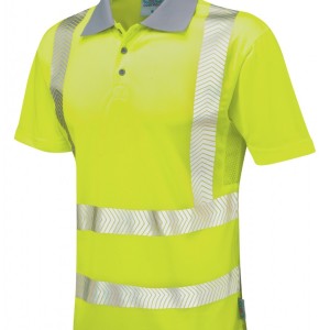 Leo Workwear Woolacombe ISO 20471 Cl 2 Coolviz Plus Polo Shirt