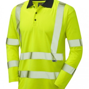 Leo Workwear Swimbridge ISO 20471 Cl 3 Comfort Sleeved Polo Shirt