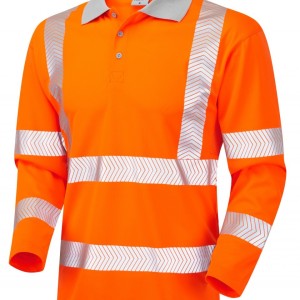 Leo Workwear Barricane ISO 20471 Cl 3 Coolviz Plus Sleeved Polo Shirt