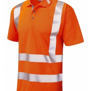 Leo Workwear Broadsands ISO 20471 Cl 2 Coolviz Ultra Polo Shirt