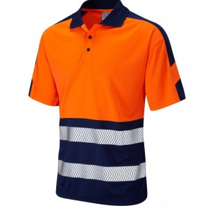 Leo Workwear Watersmeet ISO 20471 Cl 1 Dual Colour Coolviz Plus Polo Shirt