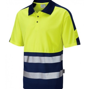 Leo Workwear Watersmeet ISO 20471 Cl 1 Dual Colour Coolviz Plus Polo Shirt