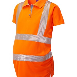 Leo Workwear Lovacott ISO 20471 Cl 2 Coolviz Ultra Maternity Polo Shirt