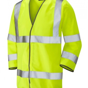 Leo Workwear Forches ISO 20471 Cl 3 3/4 Sleeve Waistcoat