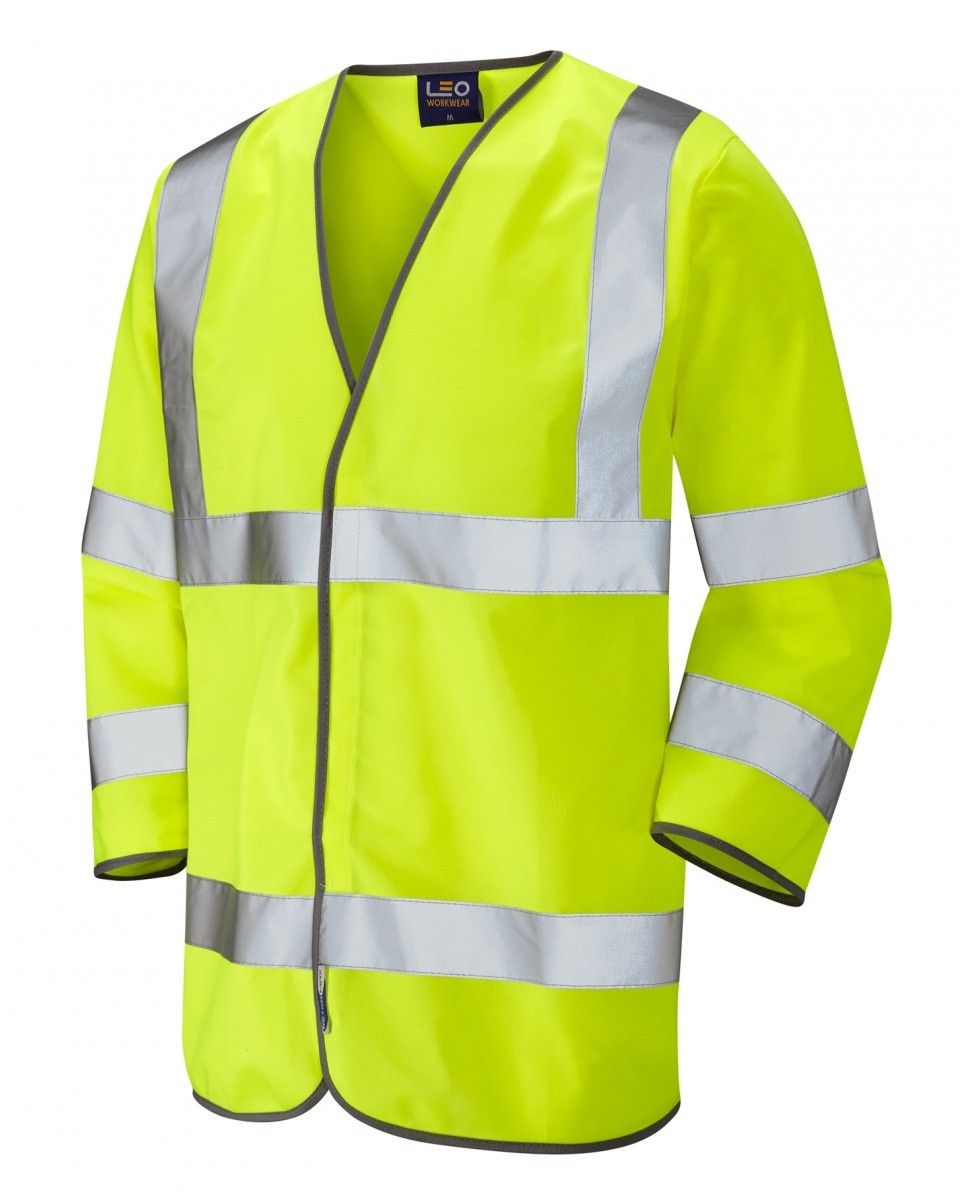 Leo Workwear Forches ISO 20471 Cl 3 3/4 Sleeve Waistcoat