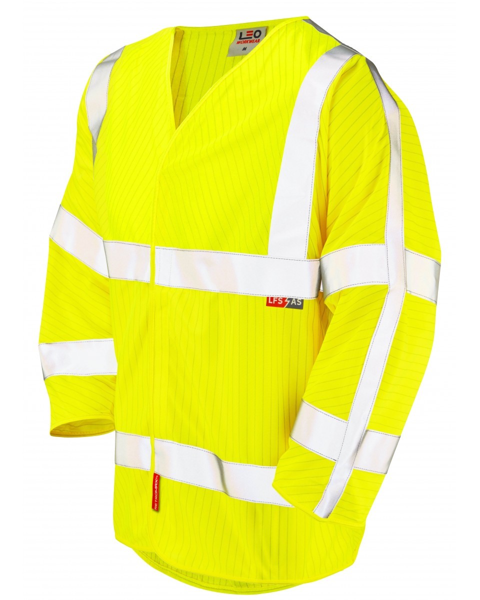 Leo Workwear Sticklepath ISO 20471 Cl 3 Lfs 3/4 Sleeve (En 14116/En 1149)