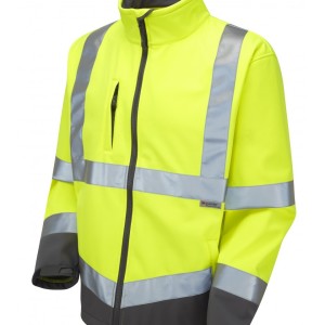 Leo Workwear Buckland ISO 20471 Cl 3 Softshell Jacket
