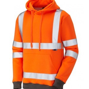 Leo Workwear Goodleigh En ISO 20471 Cl 3 Hooded Sweatshirt