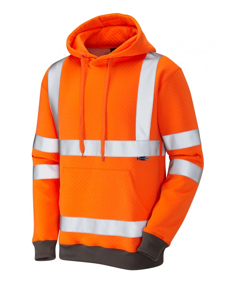 Leo Workwear Goodleigh En ISO 20471 Cl 3 Hooded Sweatshirt