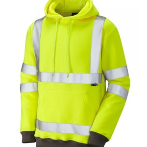 Leo Workwear Goodleigh En ISO 20471 Cl 3 Hooded Sweatshirt