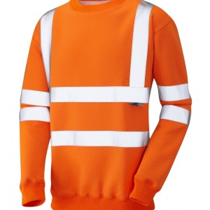 Leo Workwear Winkleigh ISO 20471 Cl 3 Crew Neck Sweatshirt