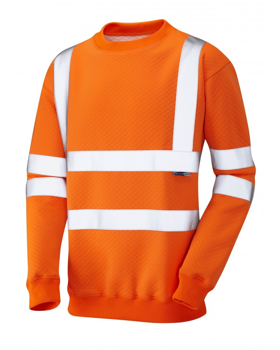 Leo Workwear Winkleigh ISO 20471 Cl 3 Crew Neck Sweatshirt