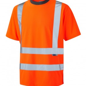 Leo Workwear Braunton ISO 20471 Cl 2 Coolviz T-Shirt (Ecoviz)