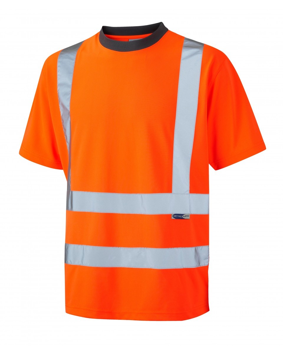 Leo Workwear Braunton ISO 20471 Cl 2 Coolviz T-Shirt (Ecoviz)