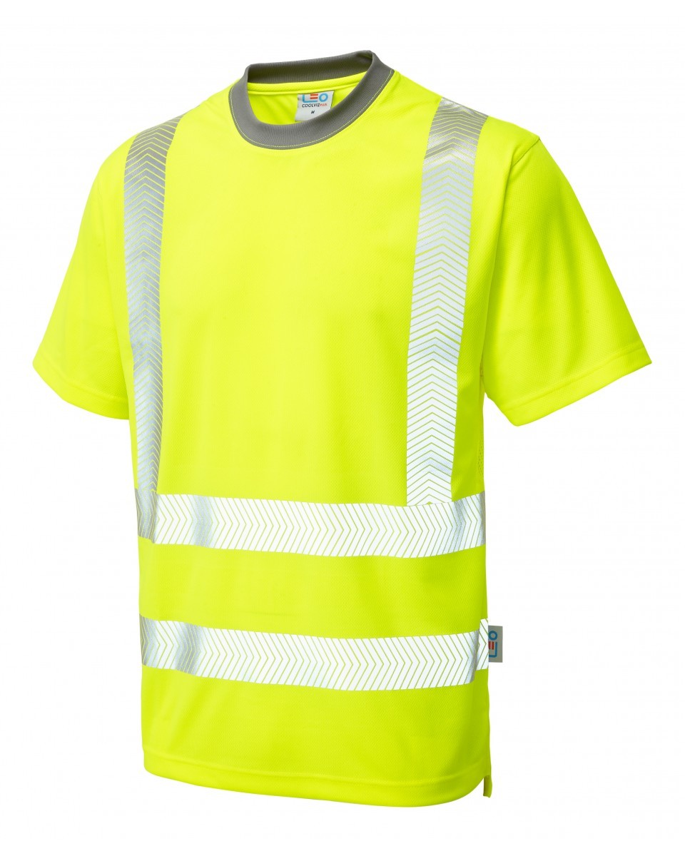 Leo Workwear Larkstone ISO 20471 Cl 2 Coolviz Plus T-Shirt