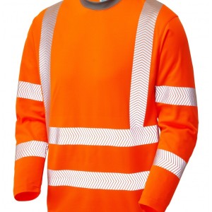 Leo Workwear Capstone ISO 20471 Cl 3 Coolviz Plus Sleeved T-Shirt