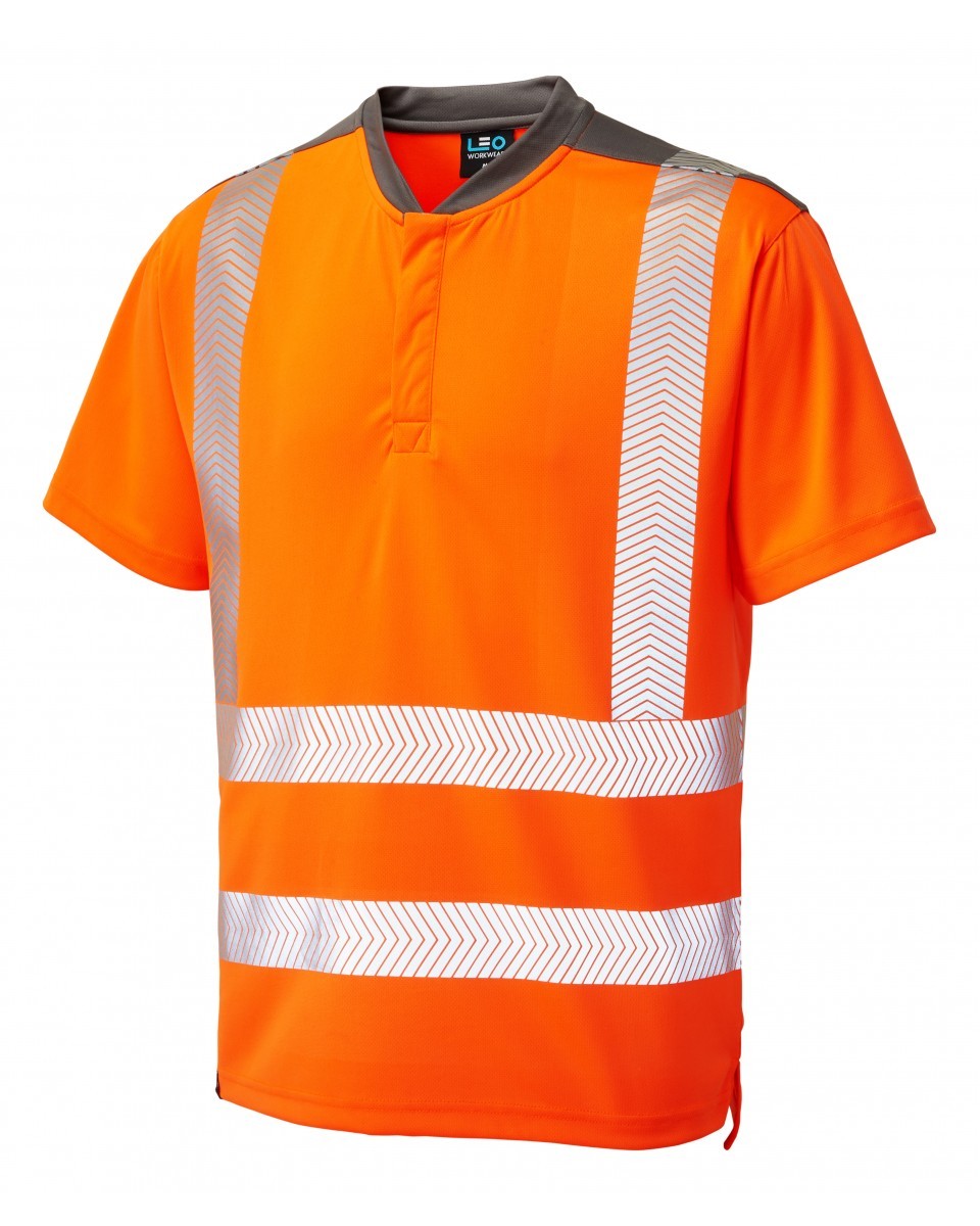 Leo Workwear Putsborough ISO 20471 Cl 2 Performance T-Shirt