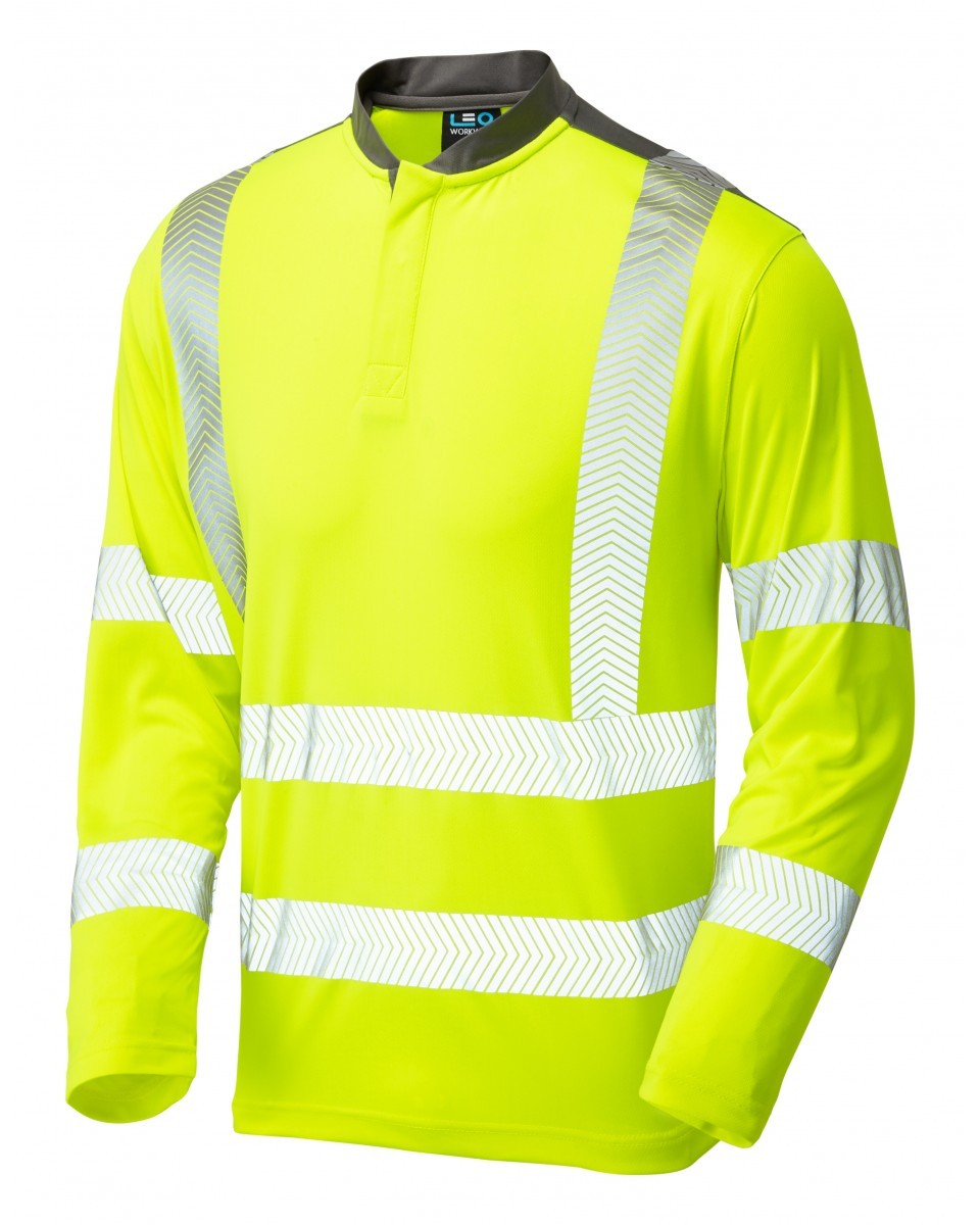 Leo Workwear Capstone ISO 20471 Cl 3 Coolviz Plus Sleeved T-Shirt