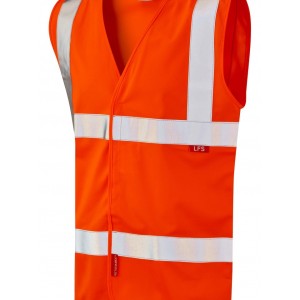 Leo Workwear Milford ISO 20471 Cl 2 Lfs Waistcoat (En 14116)