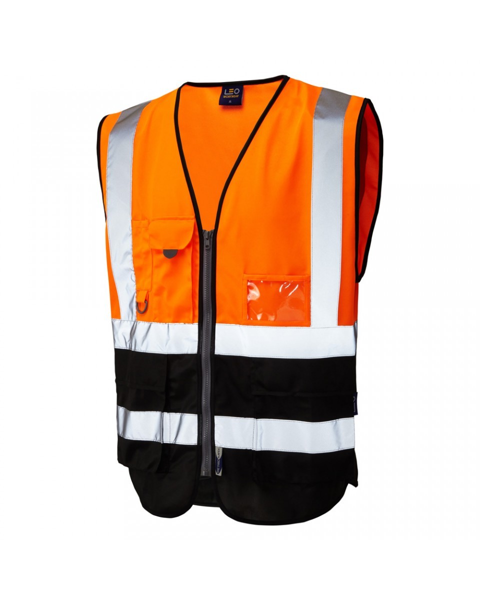 Leo Workwear Lynton ISO 20471 Cl 1 Superior Waistcoat