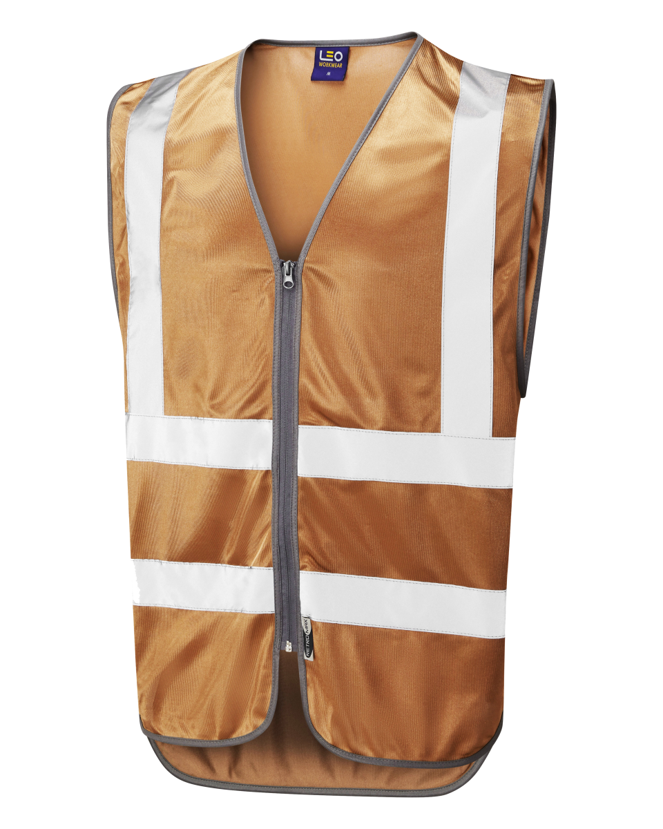 Leo Workwear Commodore Reflective Zip Waistcoat