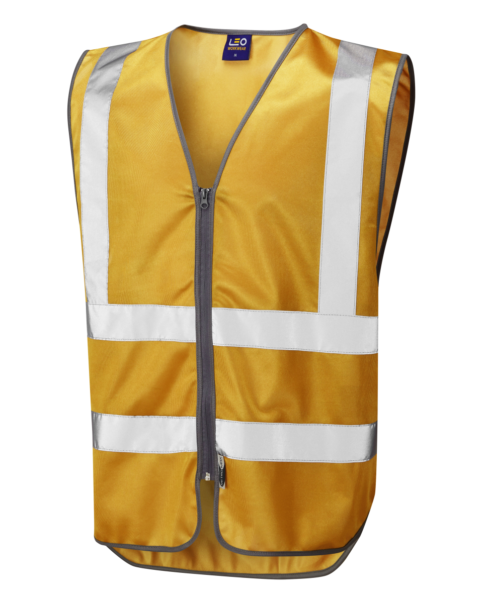 Leo Workwear Commodore Reflective Zip Waistcoat