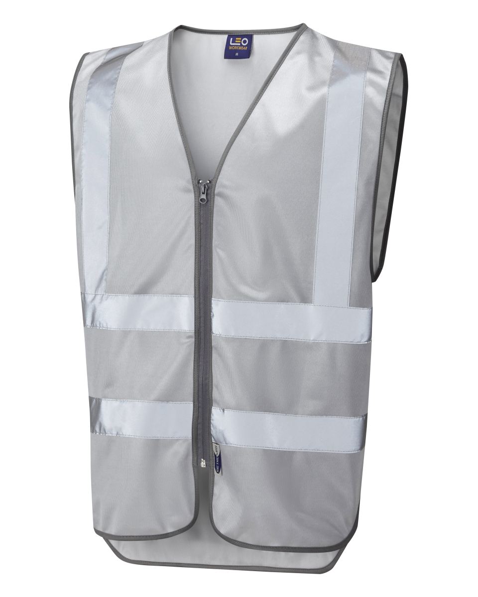 Leo Workwear Commodore Reflective Zip Waistcoat