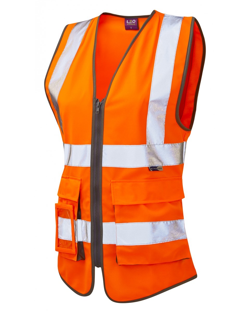 Leo Workwear Lynmouth ISO 20471 Cl 1 Superior Women's Waistcoat