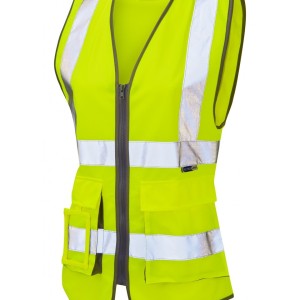 Leo Workwear Lynmouth ISO 20471 Cl 1 Superior Women's Waistcoat