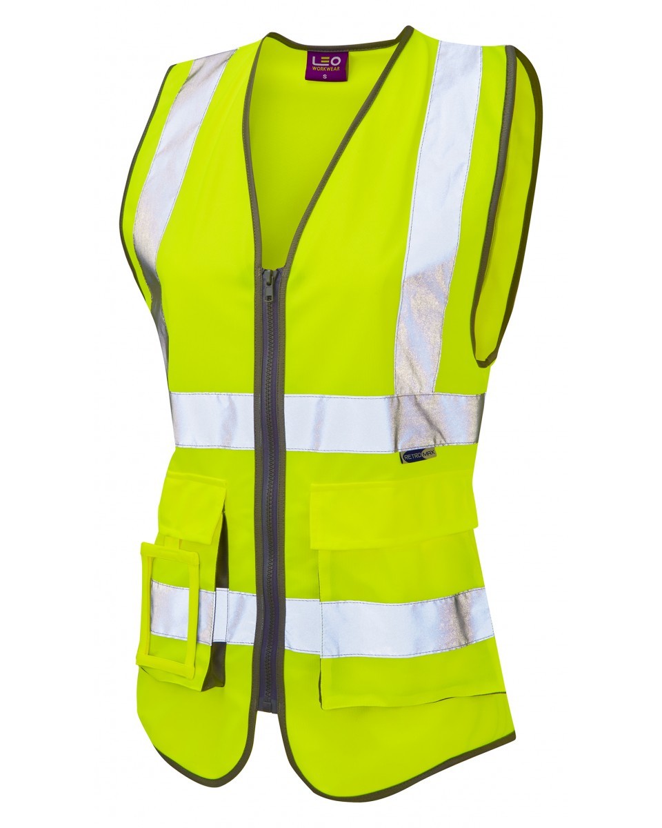 Leo Workwear Lynmouth ISO 20471 Cl 1 Superior Women's Waistcoat