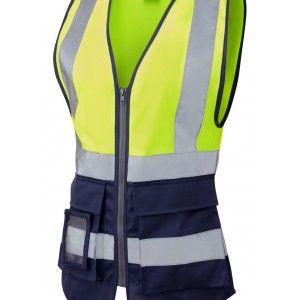 Leo Workwear Lynmouth ISO 20471 Cl 1 Superior Women's Waistcoat