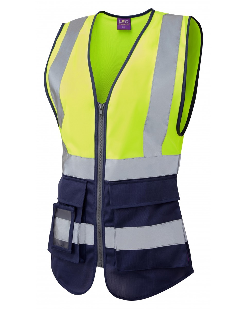 Leo Workwear Lynmouth ISO 20471 Cl 1 Superior Women's Waistcoat