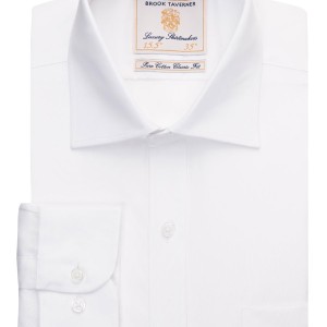 Men's Brook Taverner Cheadle Single Cuff Shirt Cotton Poplin