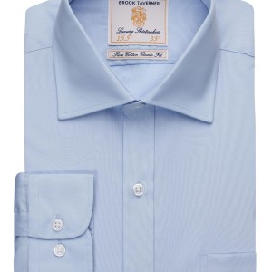 Men's Brook Taverner Cheadle Single Cuff Shirt Cotton Poplin